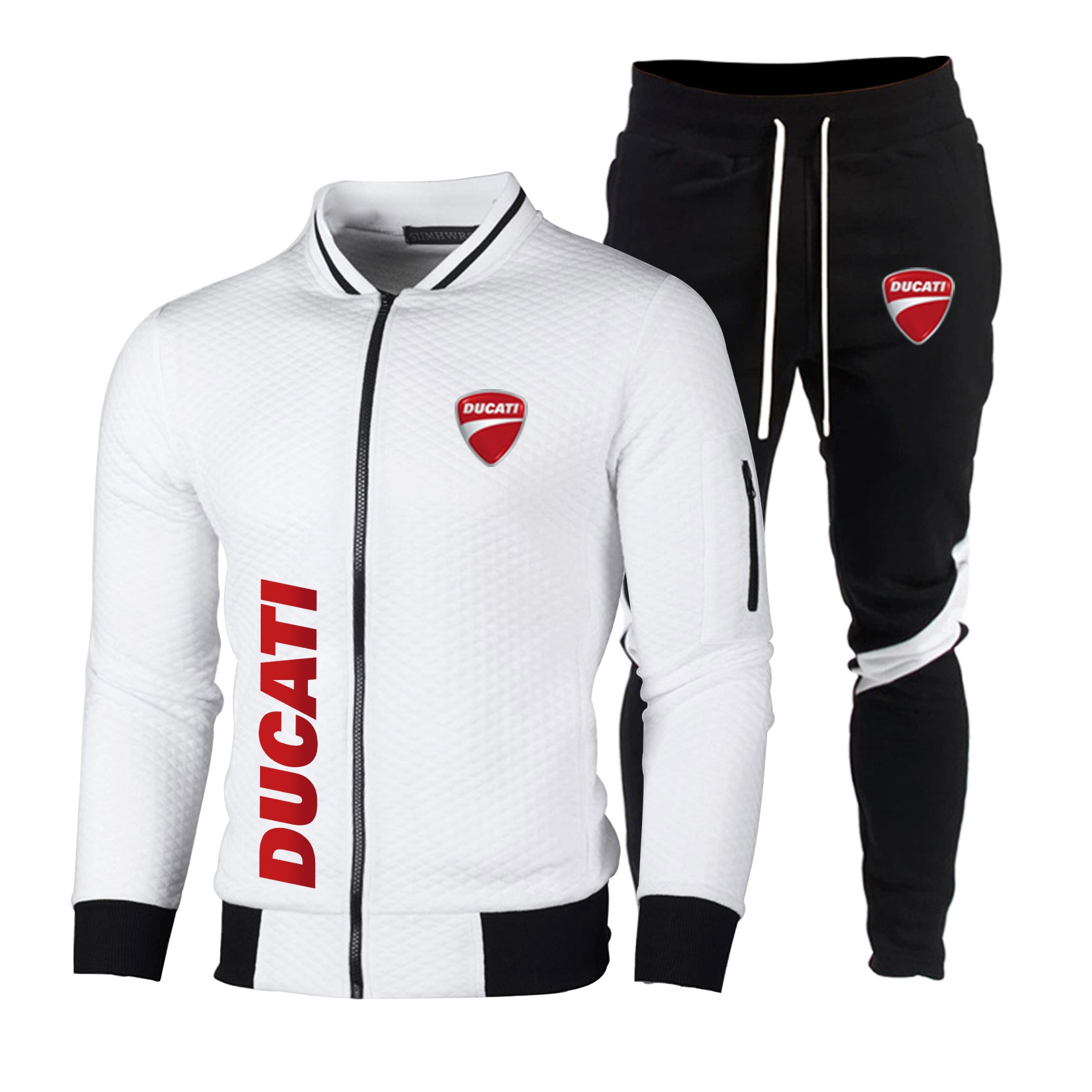 Motorcycle Gear Mens - Herren-Sets, Baseballjacke + Sporthose, mit Ducati-Logo