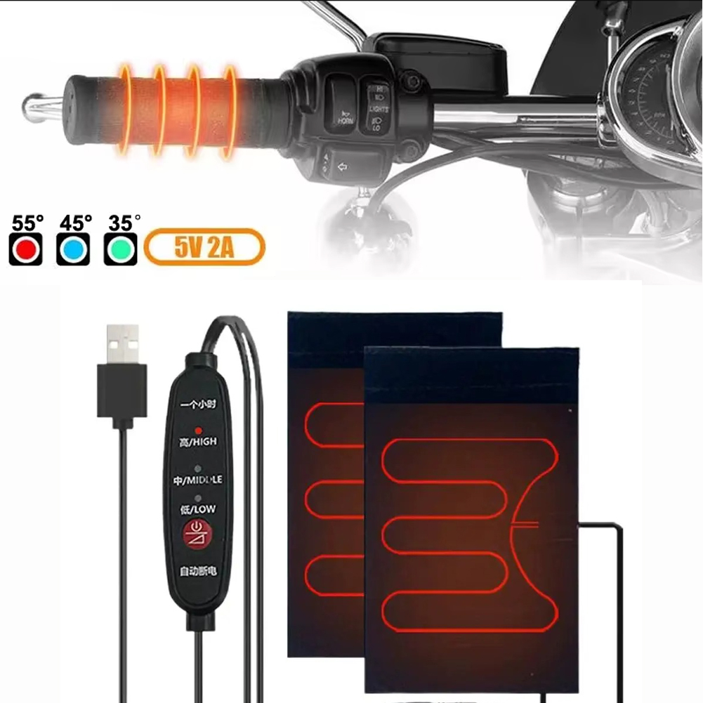 Beheizbare Motorradgriffe USB  – Handlebar Grip Heated Bewertung und Preis
